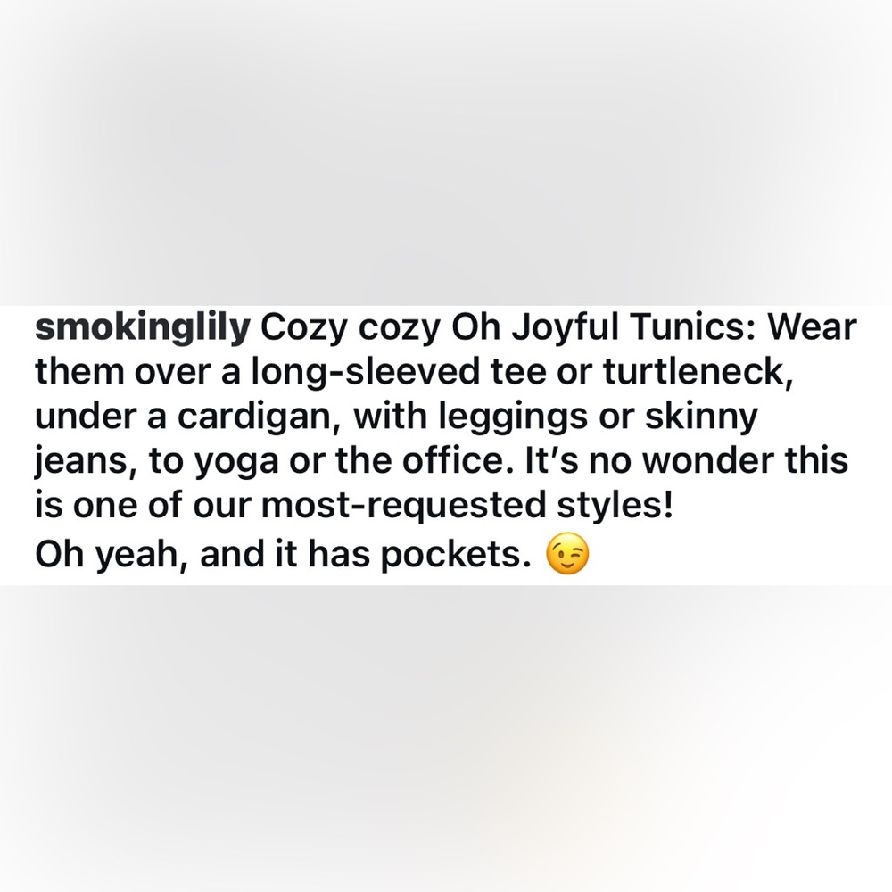 Smoking Lily "oh joyful tunic" graphic dashes print cobalt blue Size Small - Picture 9 of 12